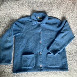 LL Bean, Women’s fleece barn coat, cozy, stretchy, vintage